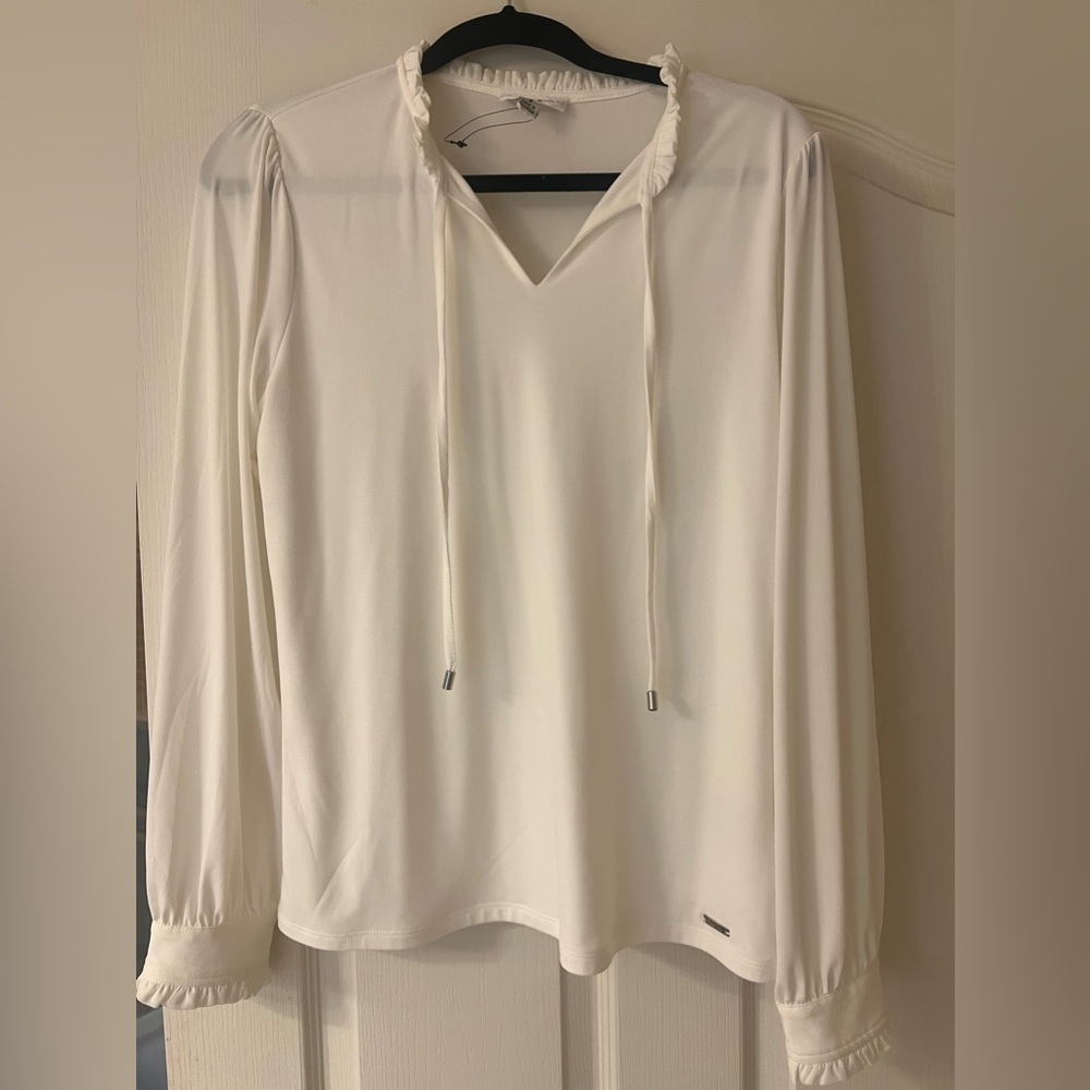 NWOT Calvin Klein career blouse, white size S